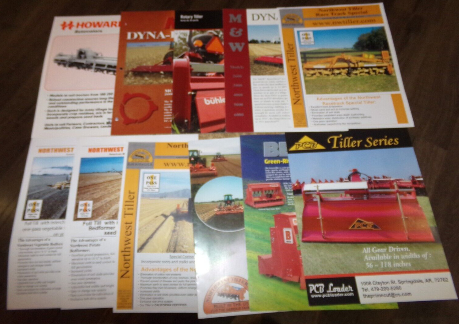 11-lot 1990’s-2000’s rotary tiller brochures in nice shape used