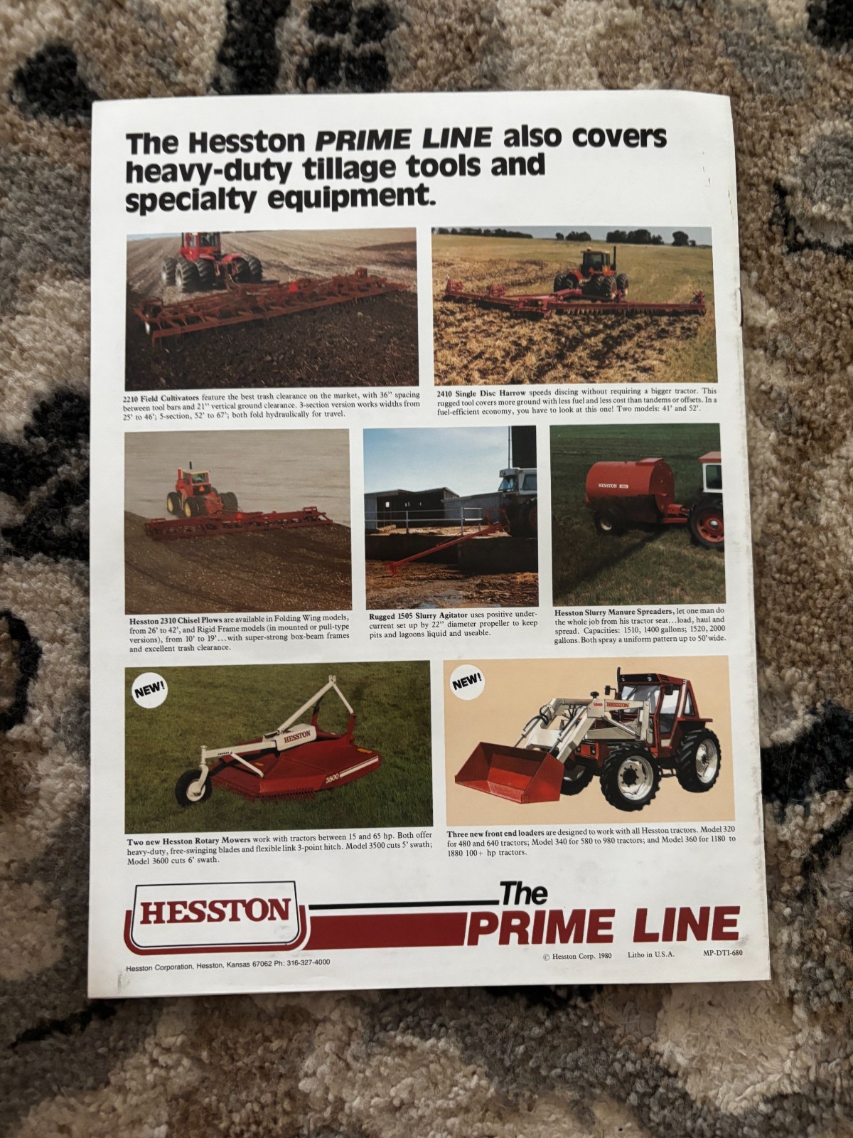 Hesston Fiat Tractors For 1980 Brochure DCPA26