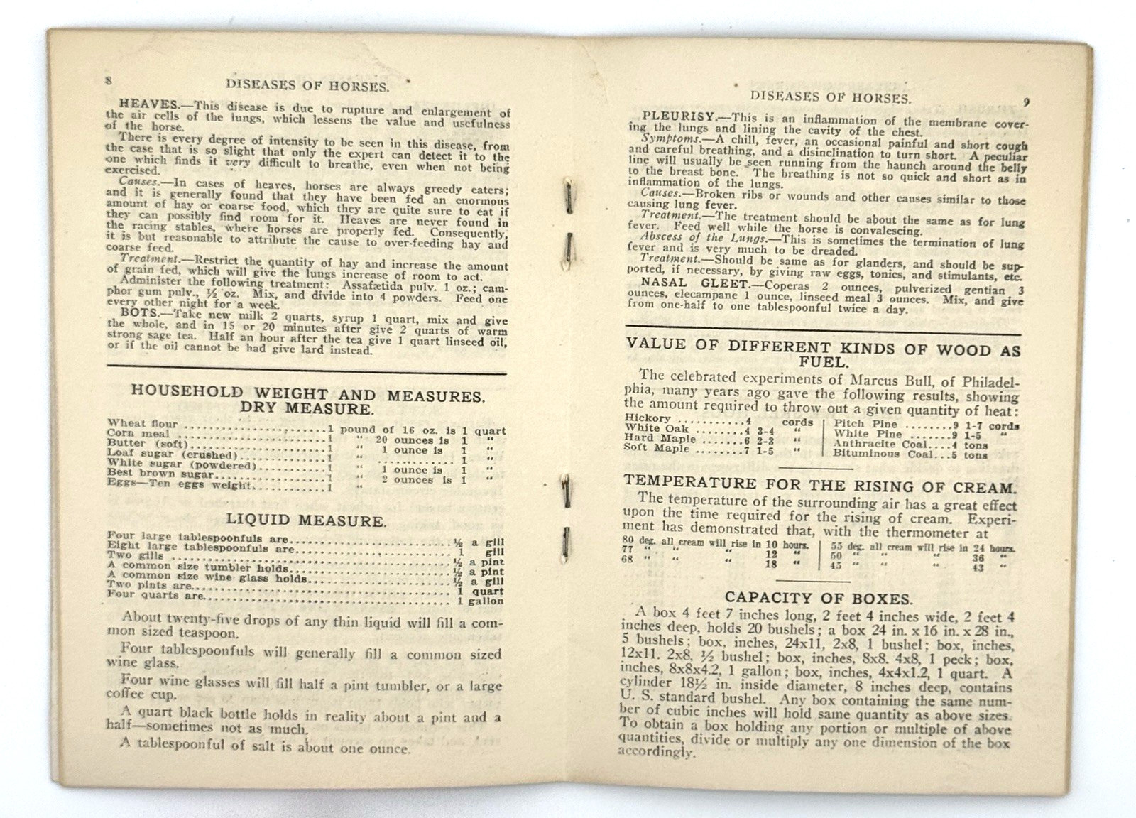 Vintage Farmer’s Handbook Franklin National Bank Indiana Cures Horses Farm Info