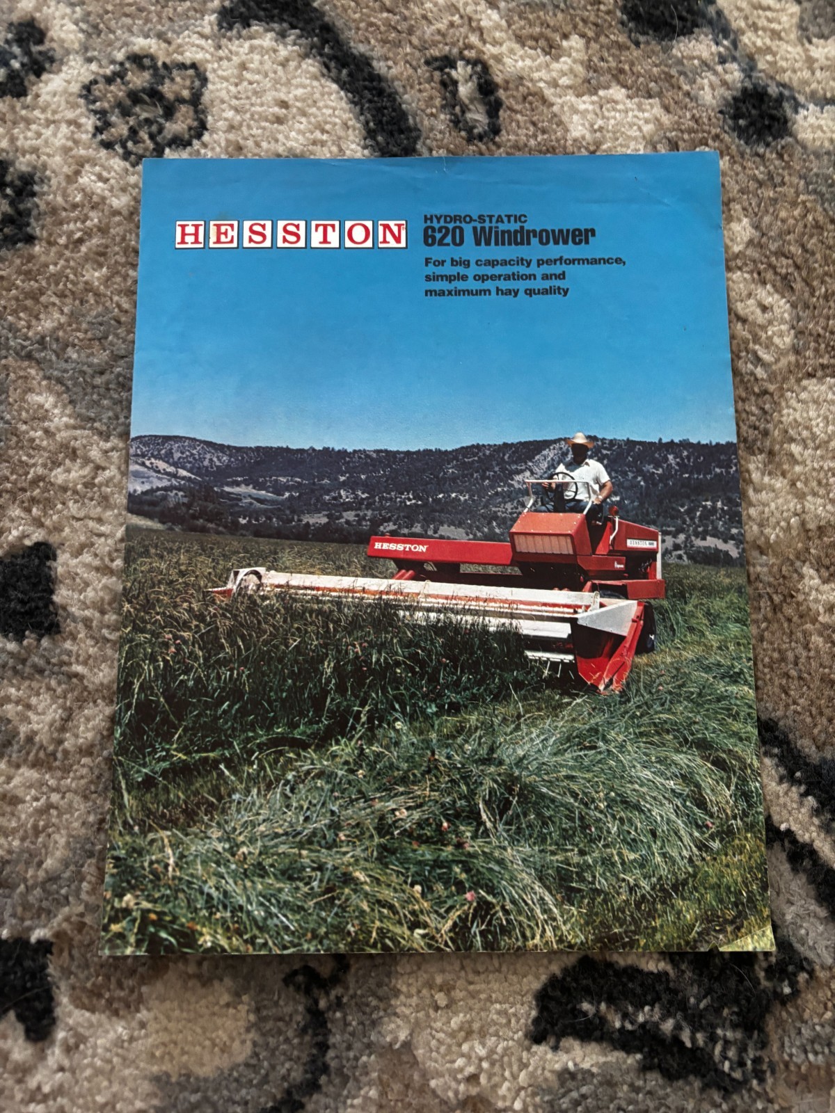 Hesston 820 Windrower For 1972 Brochure DCPA26