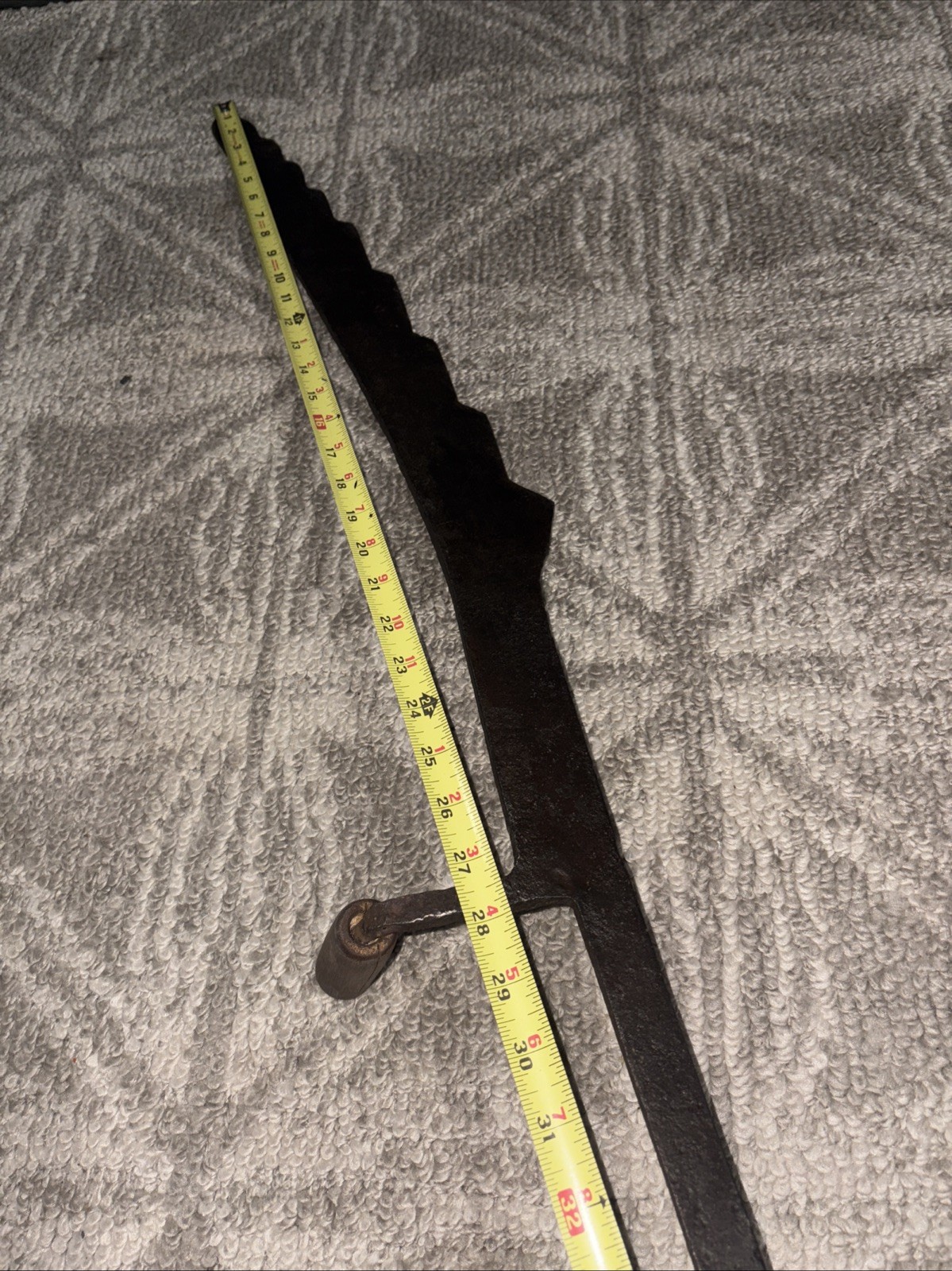 Antique Hay Knife / Silage Cutter Farm Tool – Large Serrated Fodder Knife 35”