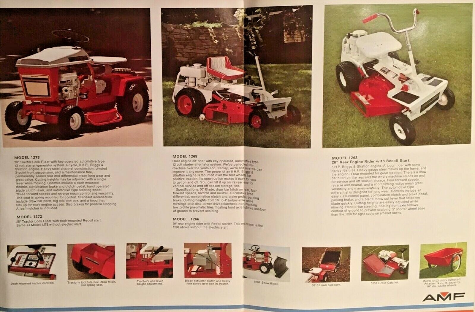 AMF Mower and Tractor Brochure 1971 Mint Condition
