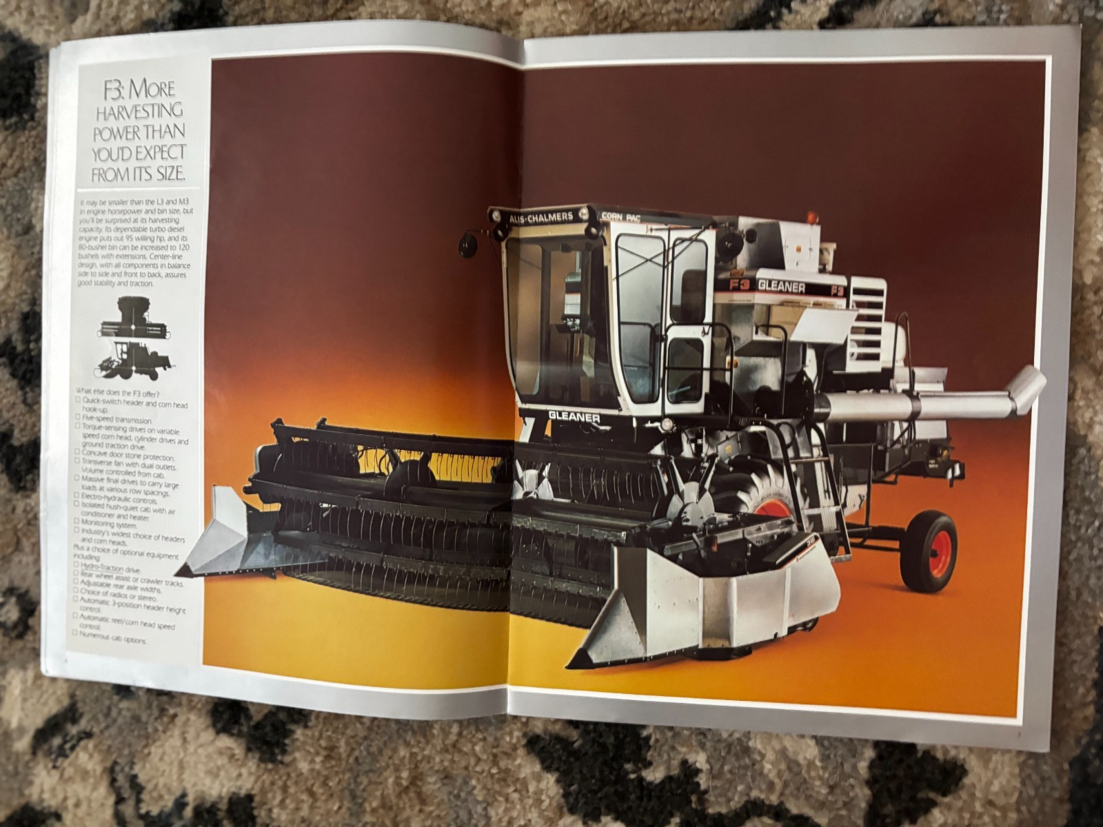 Allis Chalmers L3 M3 F3 Combine For 1984 Brochure DCPA26
