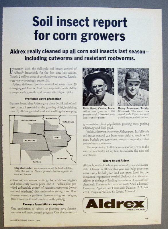 8×11 Original 1966 Fertilizer Ad Features Henry Broerman, Tarkio, Missouri