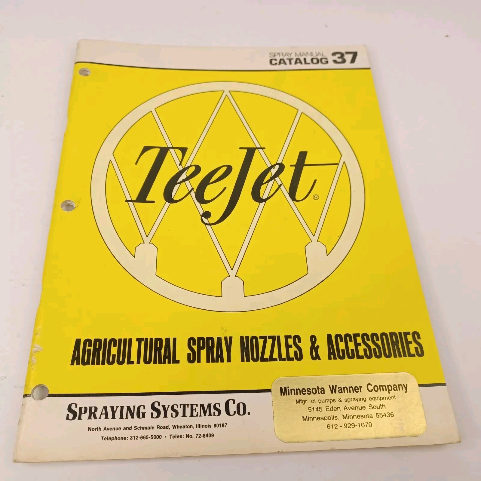 Vintage TeeJet Farming Vintage Catalog 37 Agriculture Spray Nozzles Manual