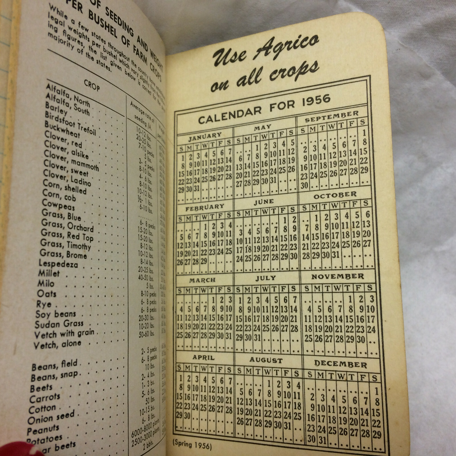 2 Vtg 1950’s Pocket Notebook Advertising Agrico Fertilizer & Globe Fertilizers