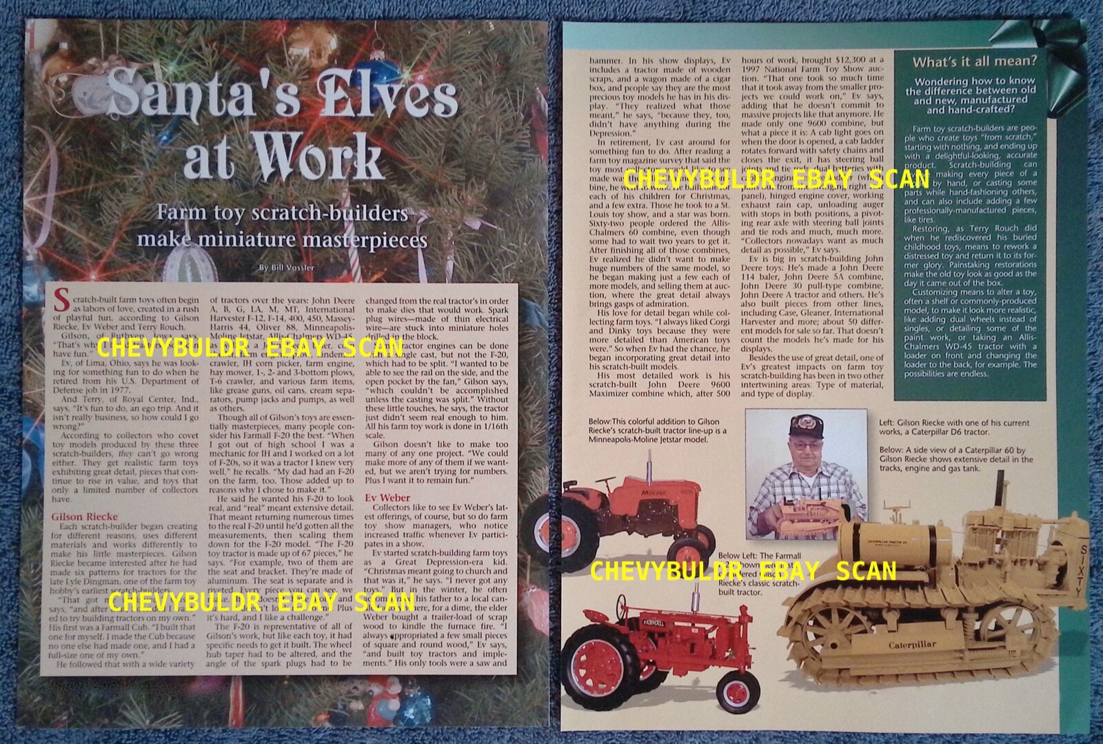 2005 Scratch Built Farm Equipment Model Builders Article “Santa’s Elves at Work”