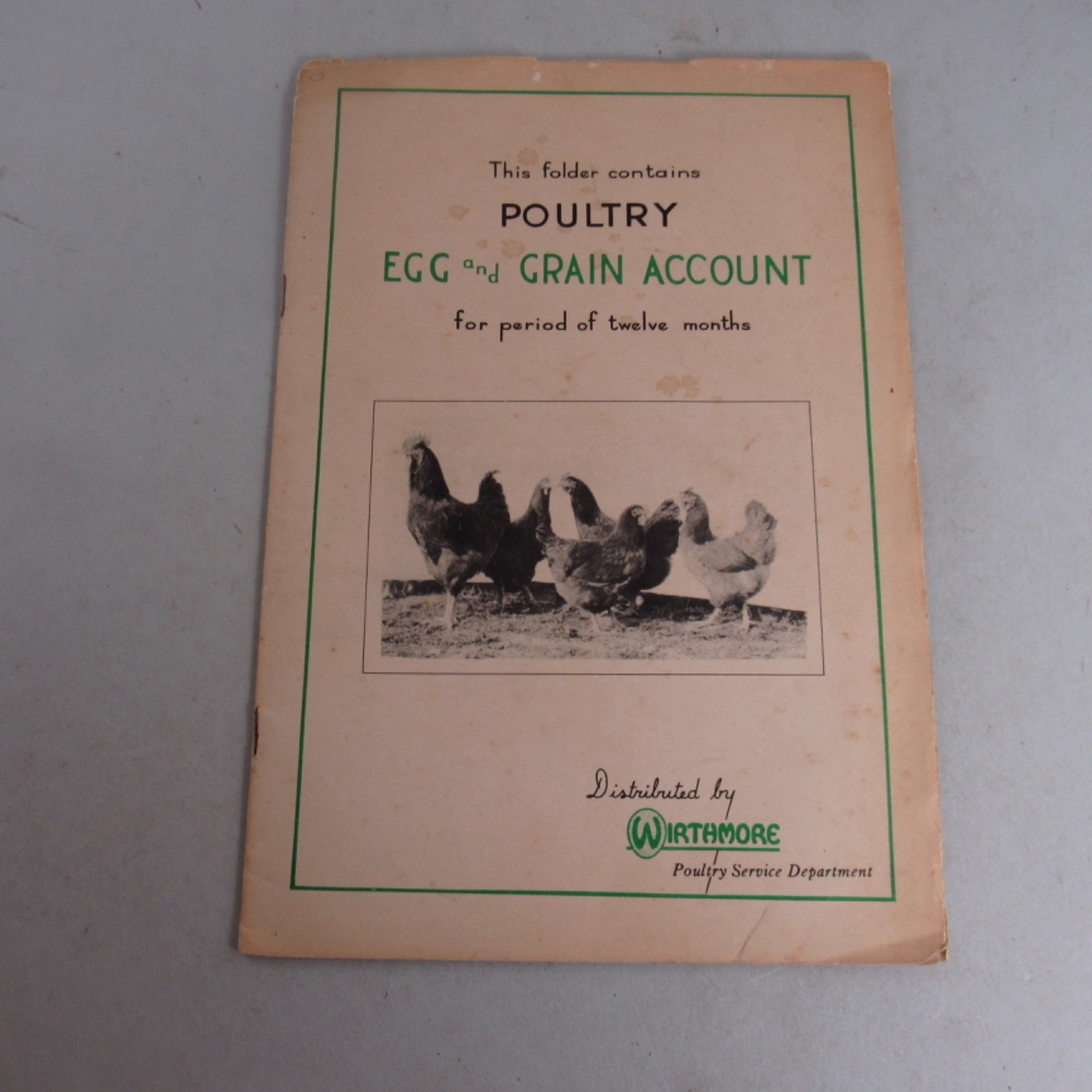 Vintage Poultry Egg & Grain Account Ledger Book Wirthmore 1920-30’s