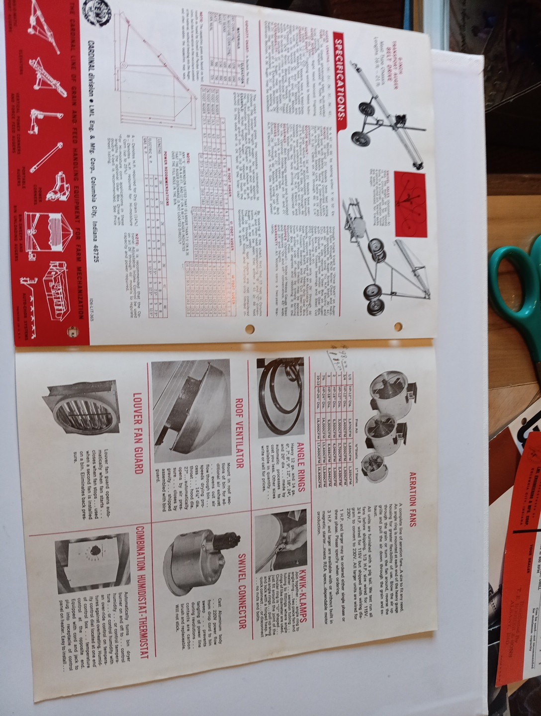 3 Vintage Cardinal EQUIPMENT ADVERTISING Brochures Flyers
