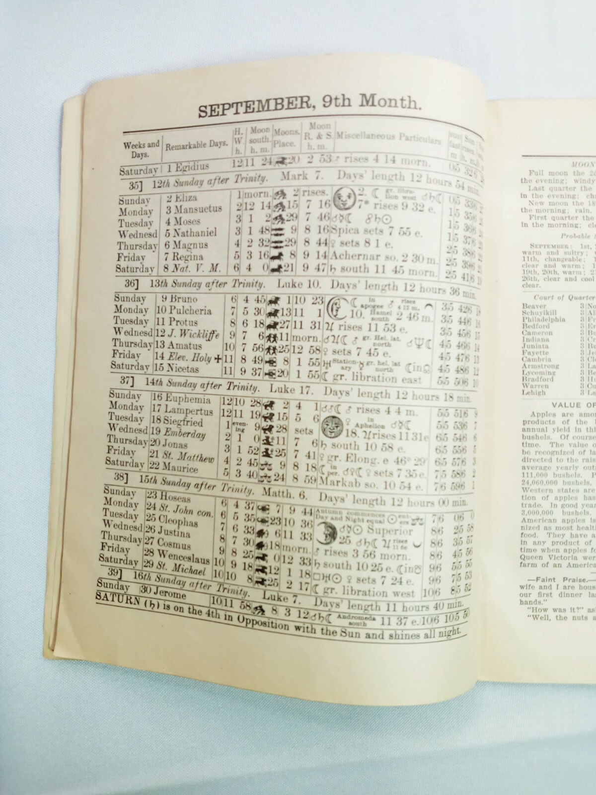 Vintage 1906 John Bear Baer’s Agricultural Almanac Lancaster, PA Antique Farmers