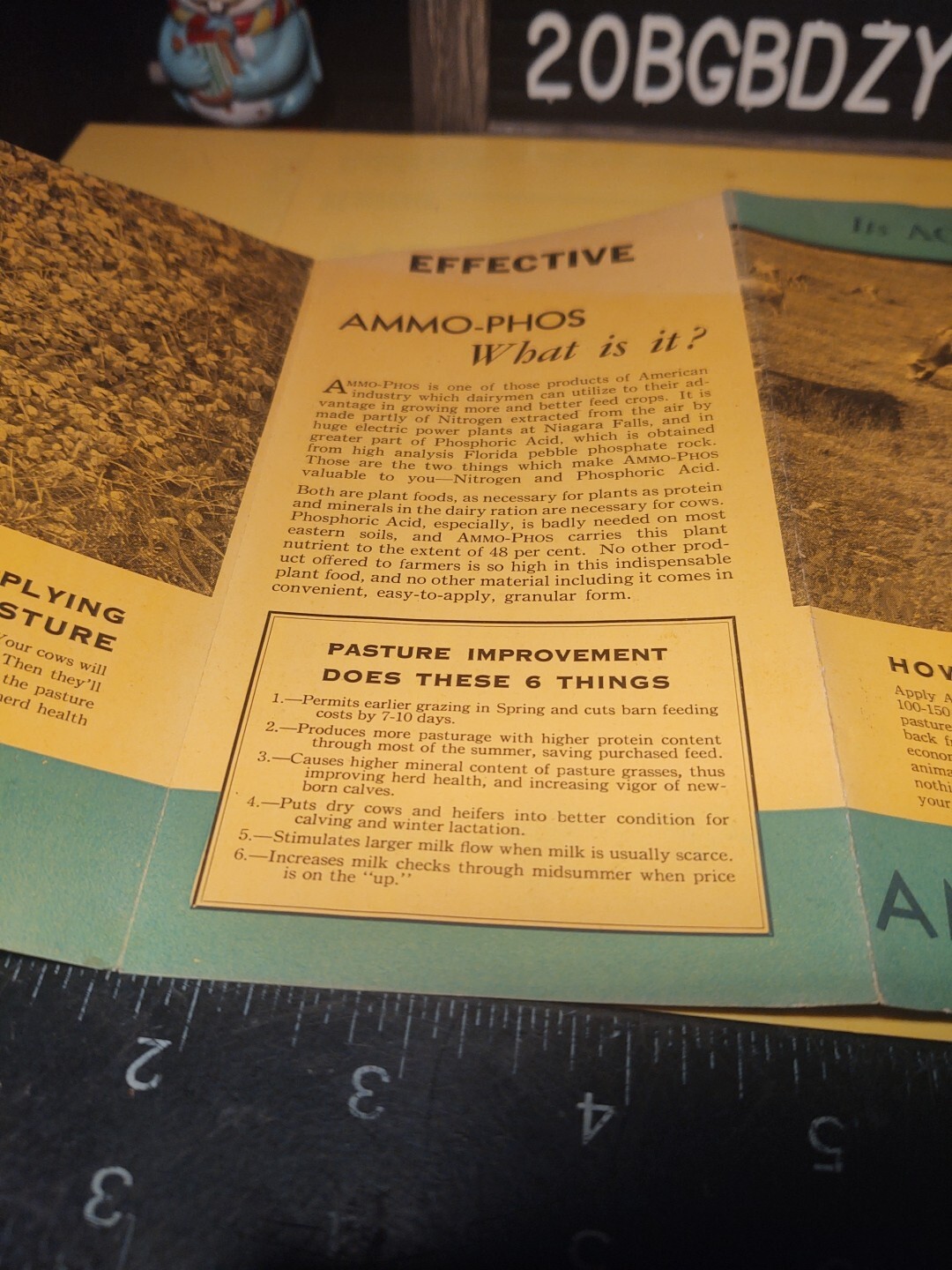 VTG Ammo-phos AMERICAN CYANAMID NYC Fertilizer Dairy Farming Print ADVERTISING