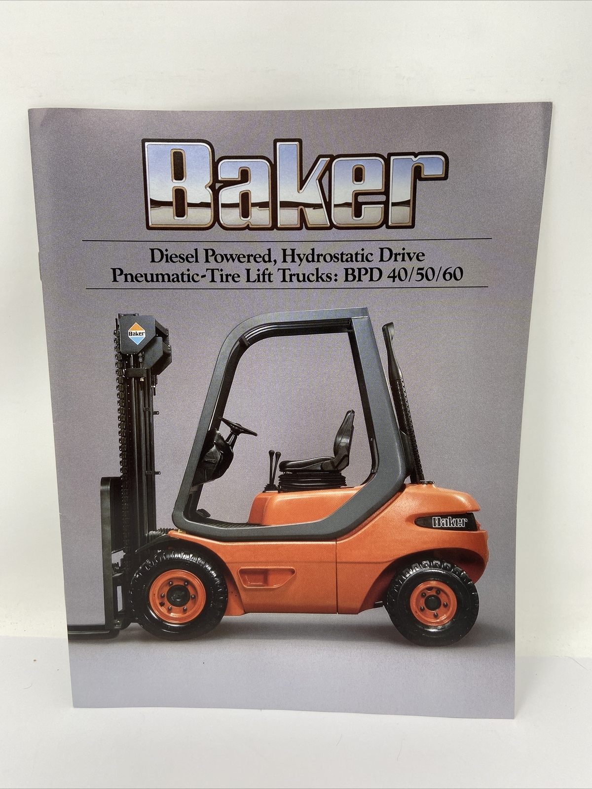 1986 Baker Material Handling Co Lift Trucks BPD 40/50/60 Sales Brochure Vintage