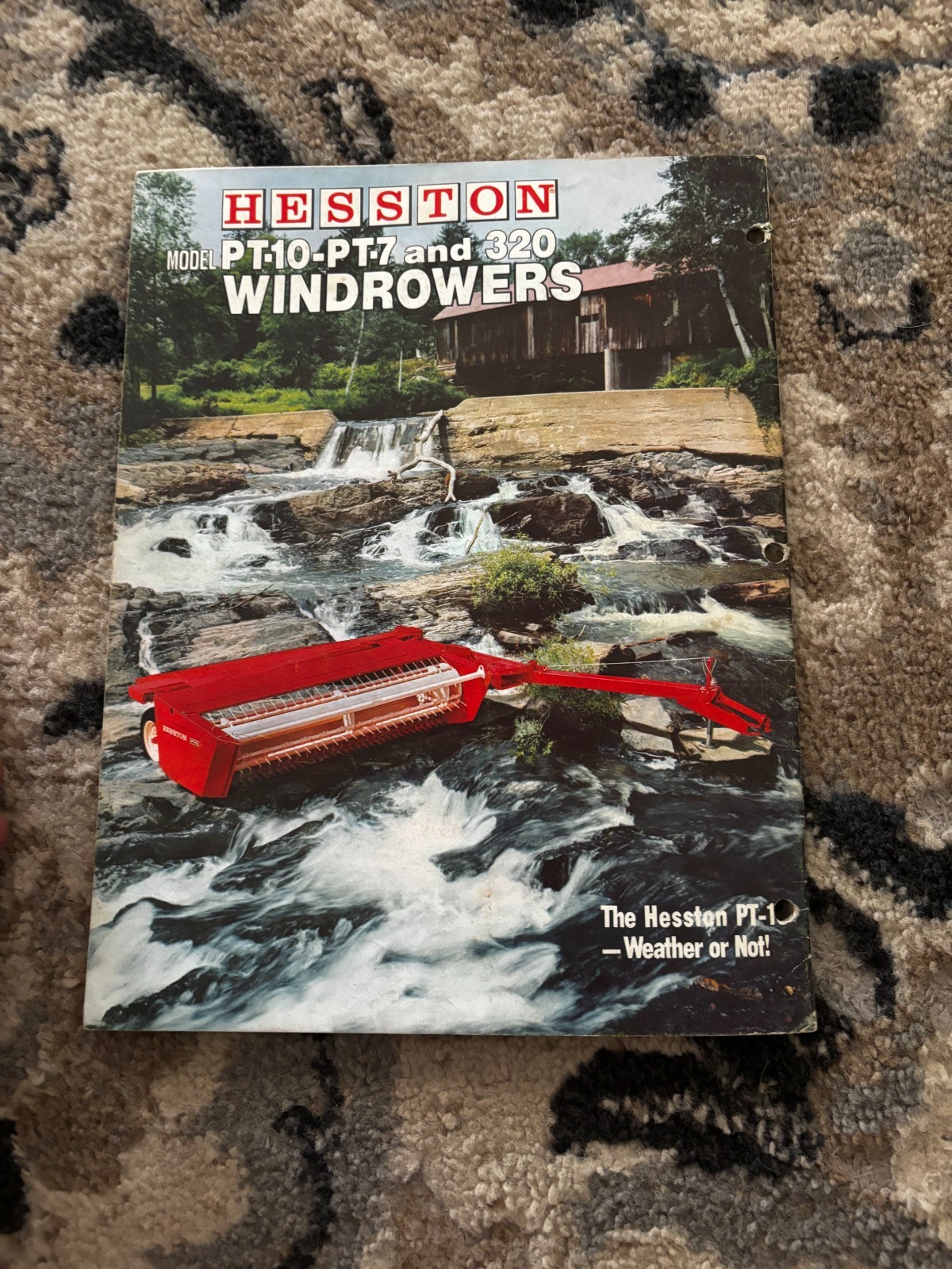 Hesston 320 PT-10 PT-7 Windrowers For 1969 Brochure DCPA26
