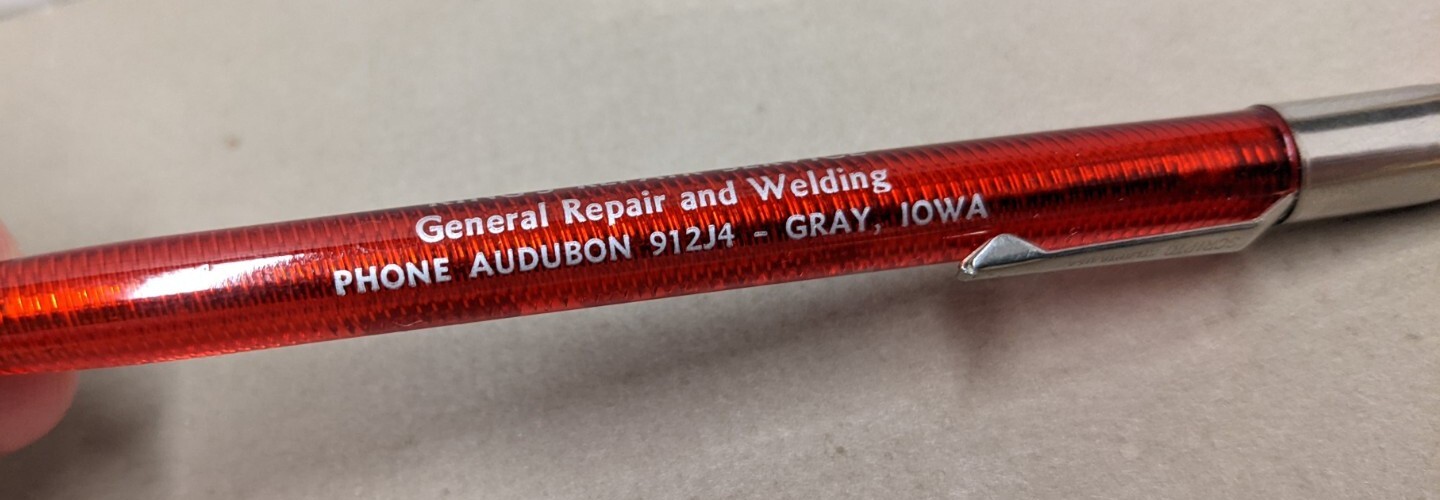 Vintage Grant Batteries Kings Repair Phone 912J4 Gray Iowa IA Mech Pencil