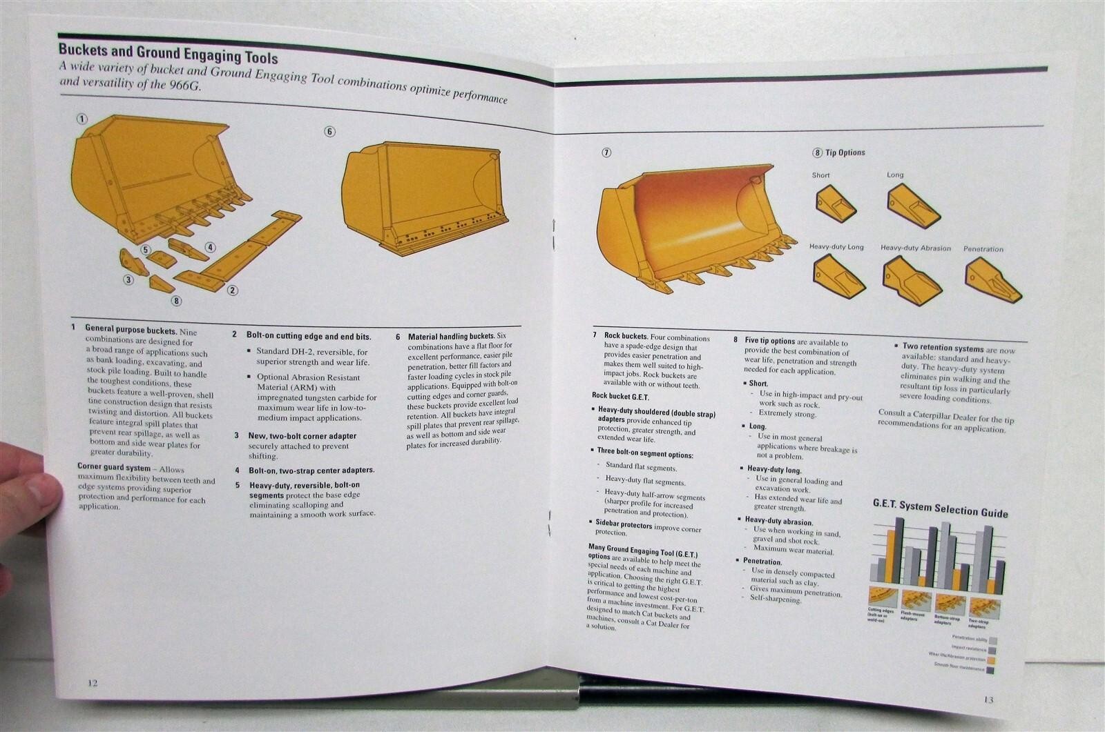 1999 Caterpillar 966G Wheel Loader Construction Sales Brochure