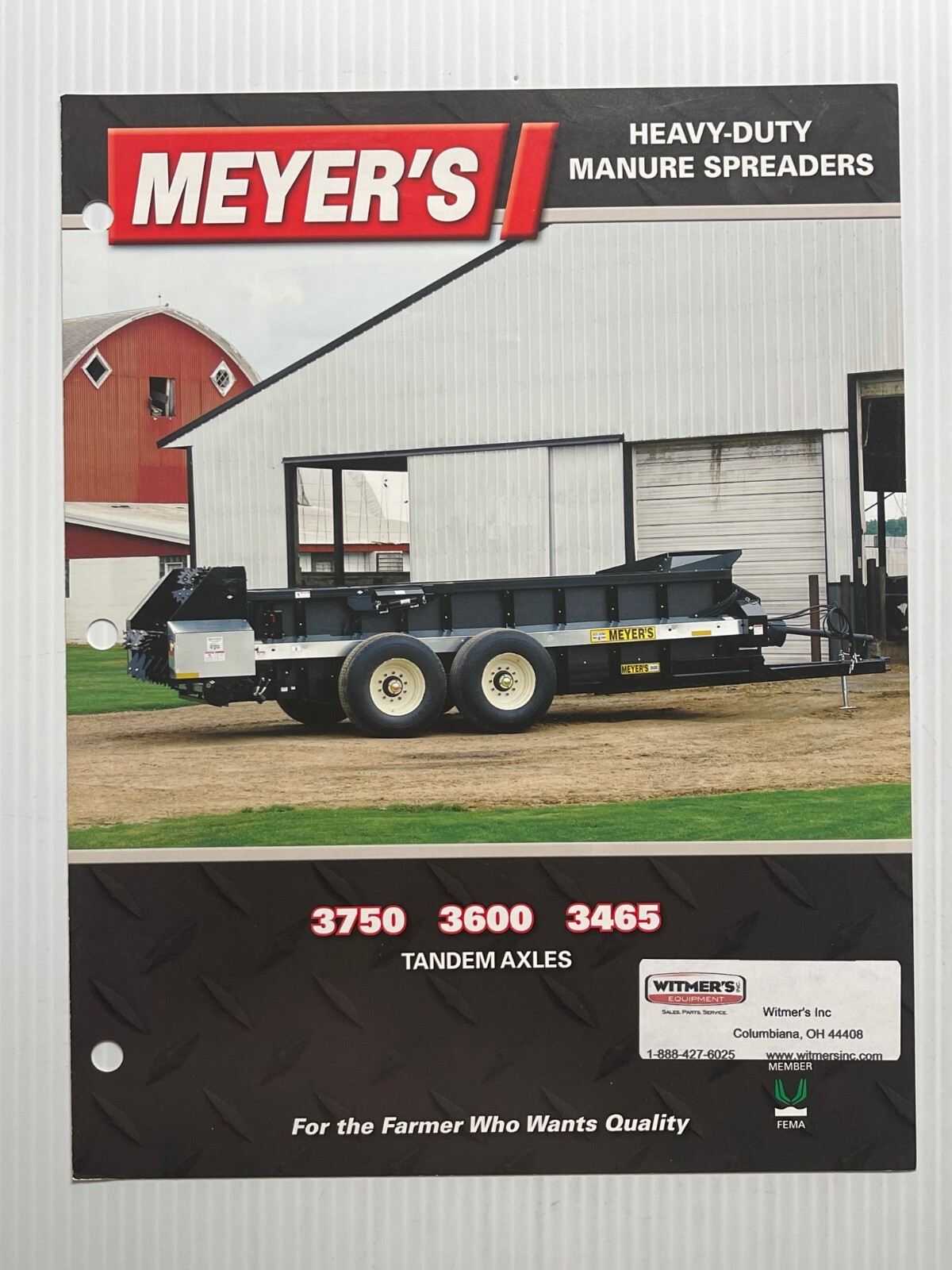 Meyer’s Heavy Duty Manure Spreaders – Sales Brochure *Original Dated 2010*