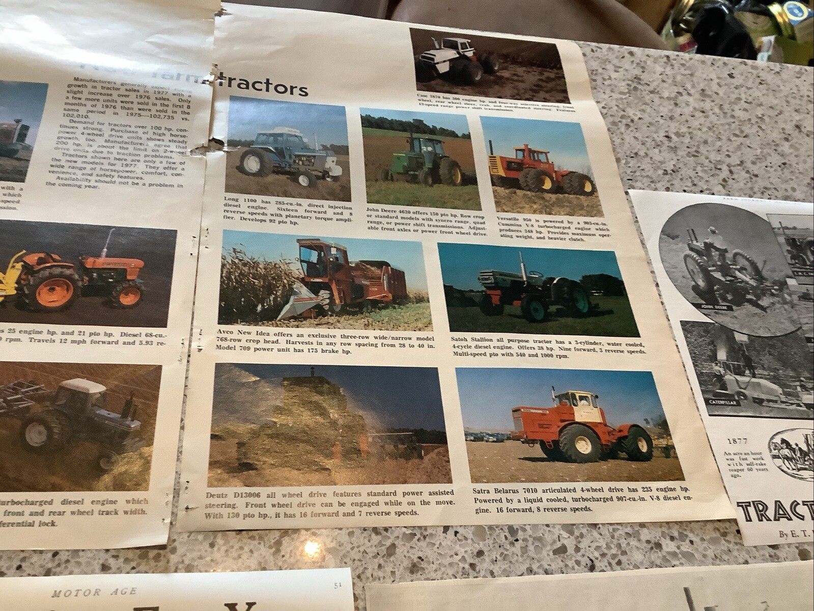 Lot of 6 Farming Agricultural Tractor Print Ads 1916-1970’s All Brands & Designs