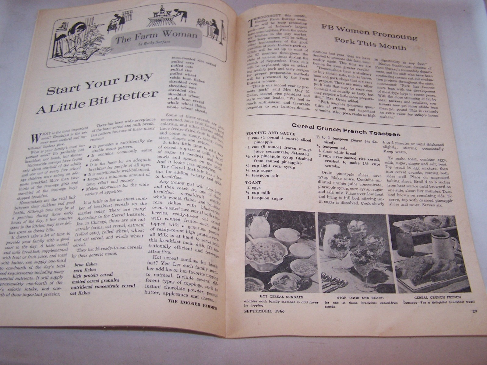 1966 HOOSIER FARMER Magazine INDIANA
