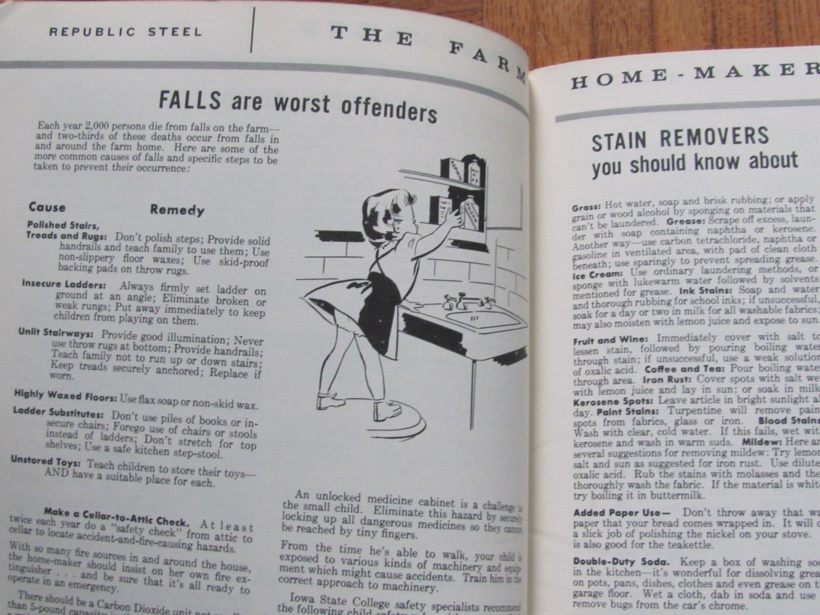 1950’s REPUBLIC STEEL WIRE CO FARM SAFETY HOMEMAKER BROCHURE