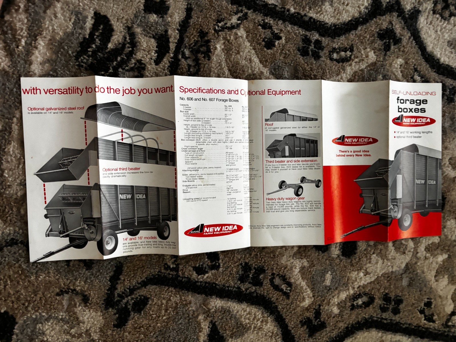New Idea Forage Boxes Wagons For 1972 Brochure DCPA26