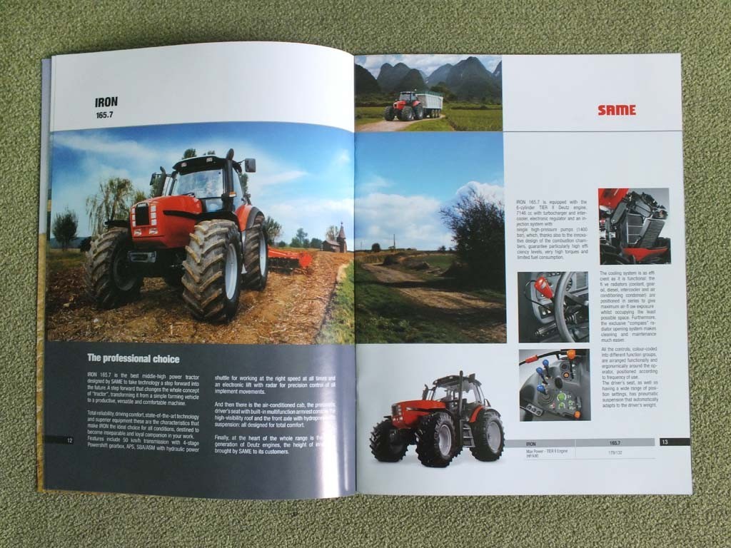 SAME Tractor International Product Range Catalog Farm Equipment Brochure 2009