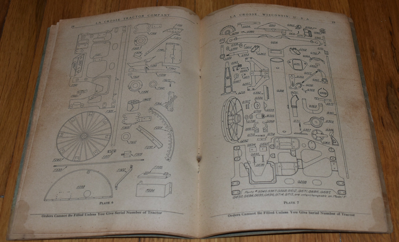 Vintage 1922 La Crosse WI Tractor Co Instruction Manual Model F G H REPAIR LIST