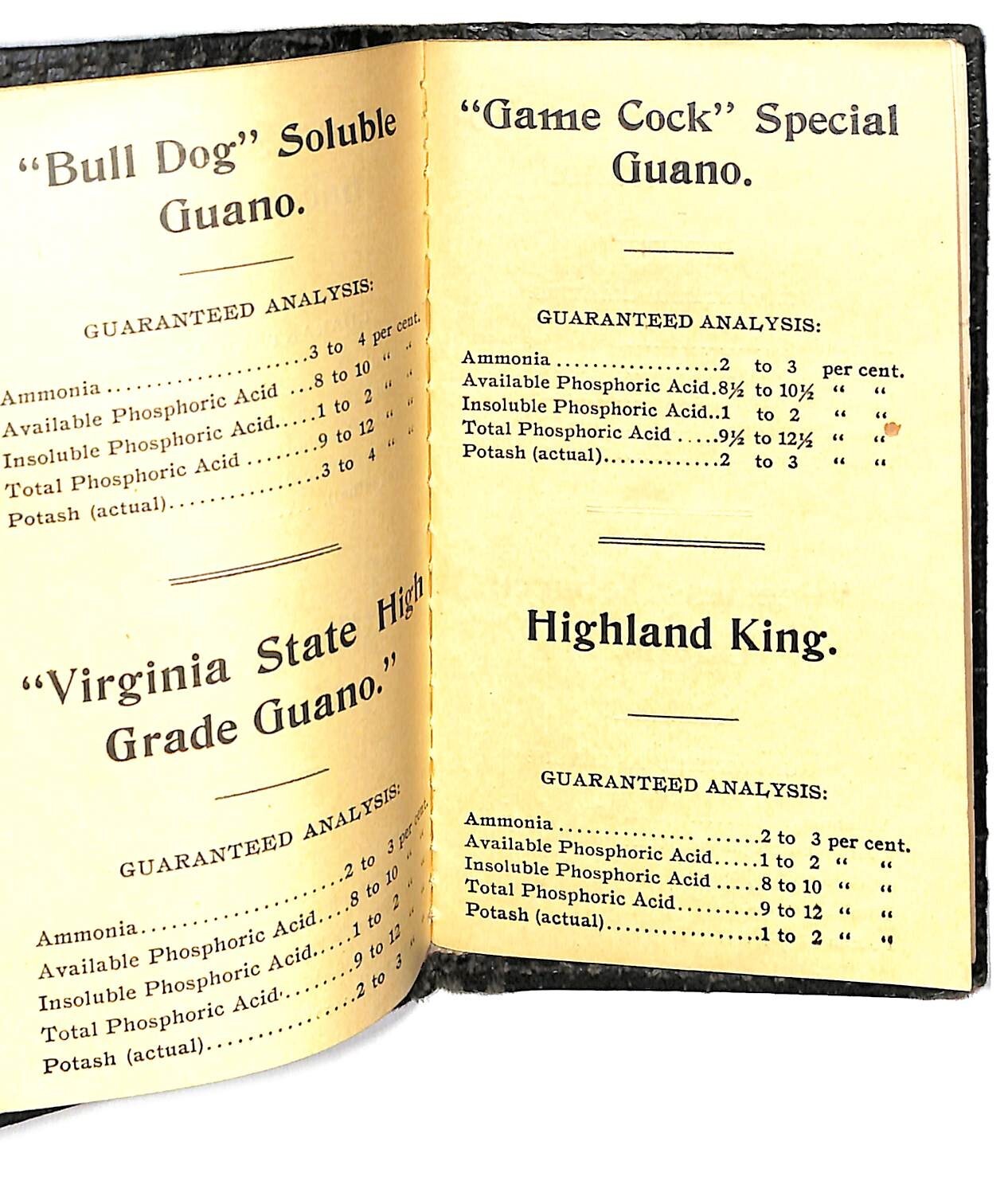 Farmville Lynchburg 1902 Virginia State Fertilizer Co. Wallet / Booklet 40+pp