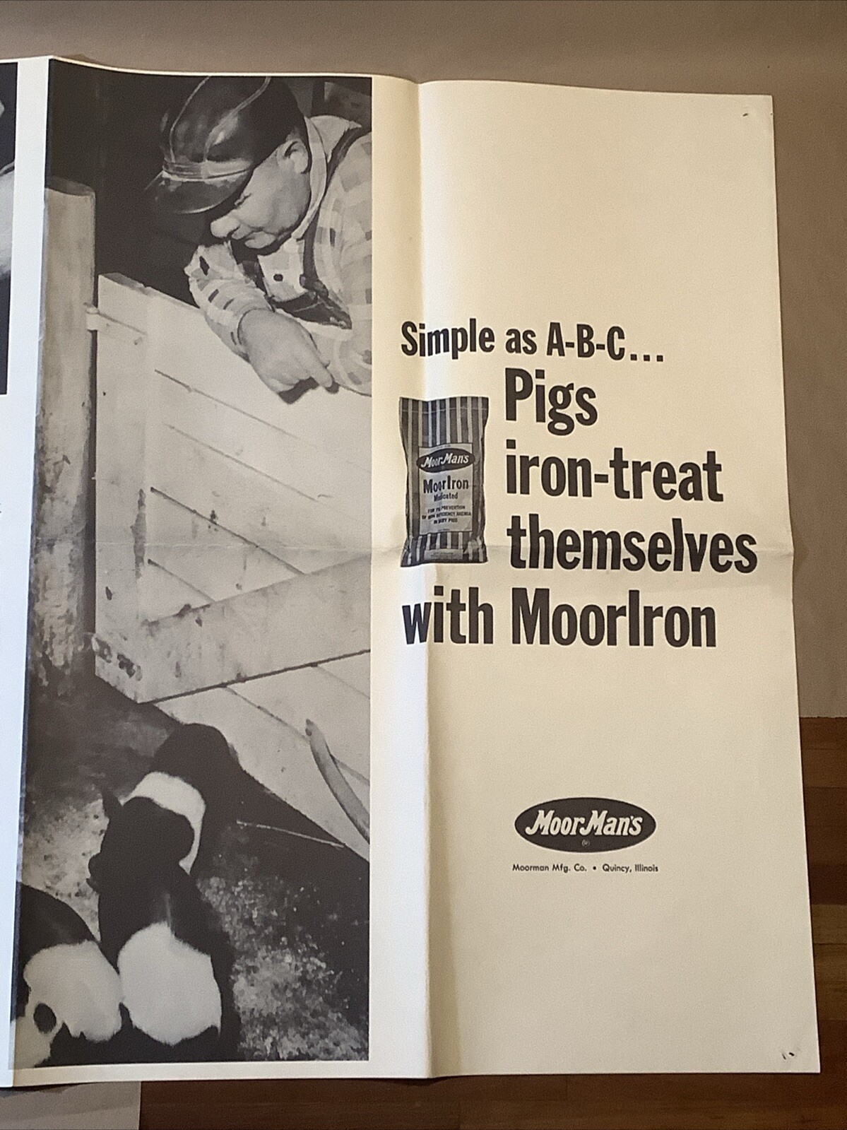 Vintage Moor Man’s Poster Quincy Illinois MoorIron INV-AA01V