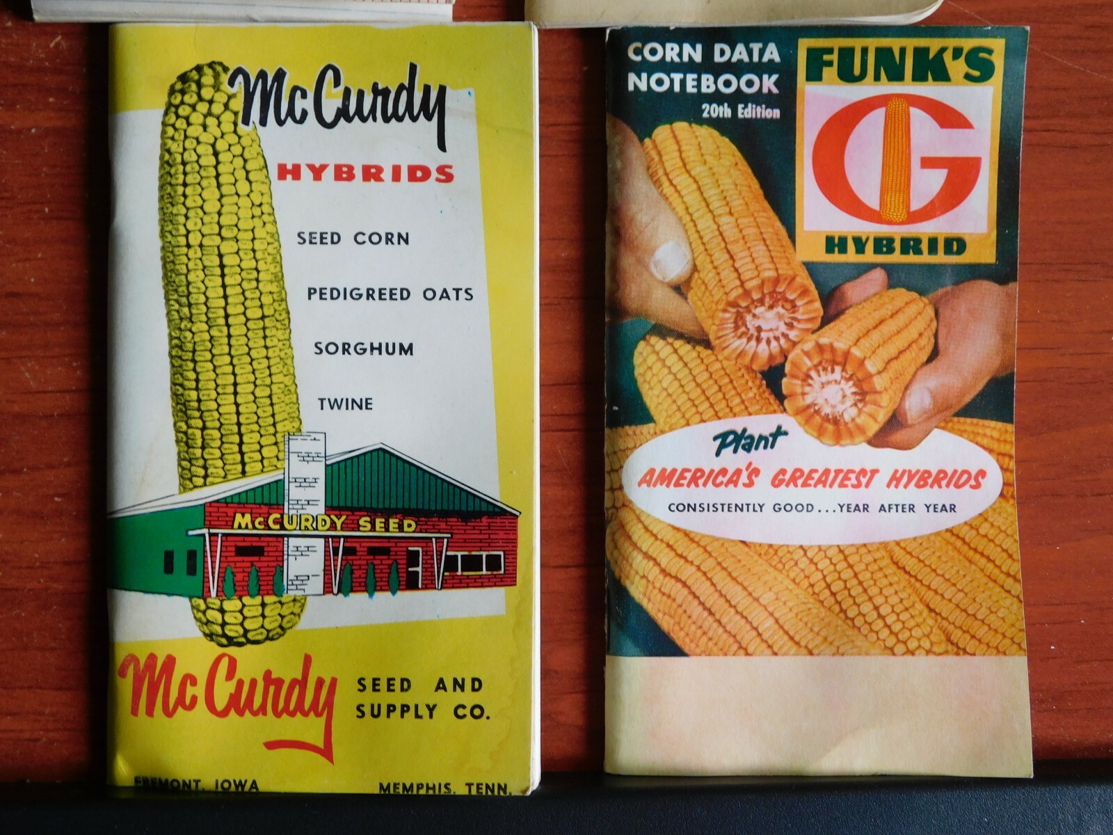 4) Notebooks: Funk’s G, McCurdy Hybrids, Olin Agri, Armour Fert – advertising
