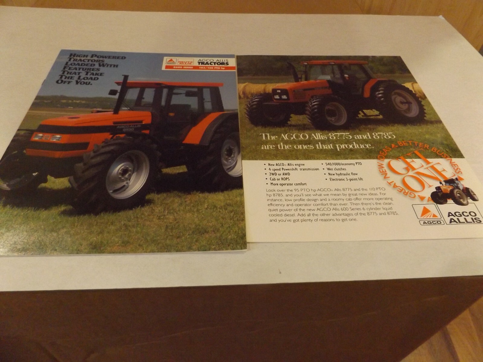 2-pc AGCO ALLIS 8600 SERIES, 8775 & 8785 TRACTORS. LIT # 79014942