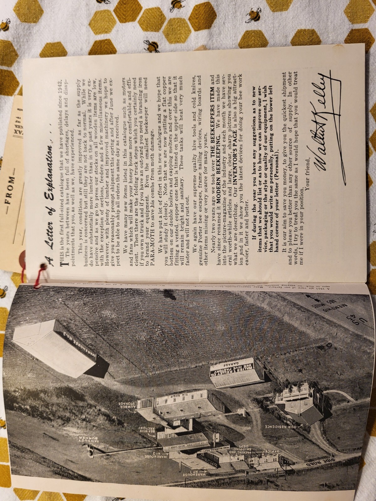 1948 Walter T. Kelley Bee Supply Catalogue w/ envelope, order form and wax tag