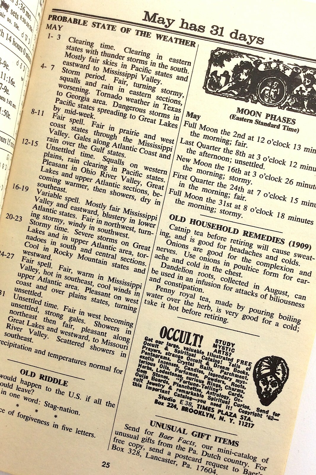 Baers Agriculture Almanac 1969 Events Information Grosset Dunlap New York M103