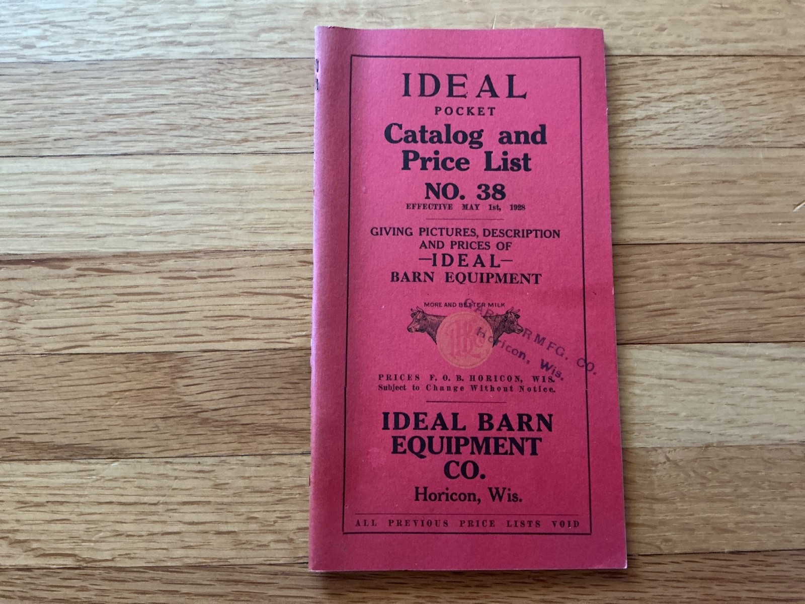 1928 Gardner Manufacturing & Ideal Barn Equip. Co. Catalog Horicon Wis