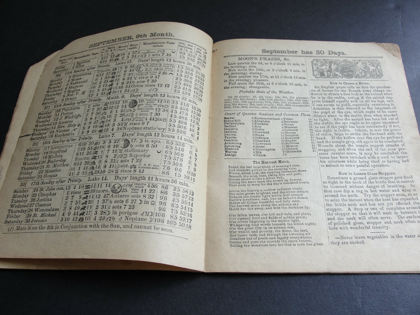 Agricultural Almanac John Baer’s Sons Lancaster PA Pennsylvania 1893 VOL. 68.