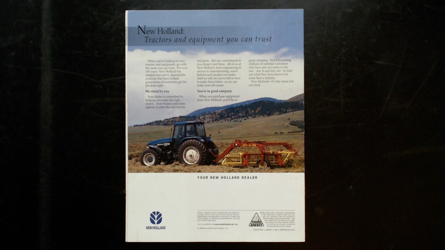 New Holland Rolabar Rakes Brochure Vintage Agricultural Tractor Equipment