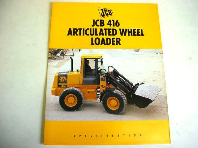 JCB 416 Wheel Loader 8 Pages, 1995 Brochure