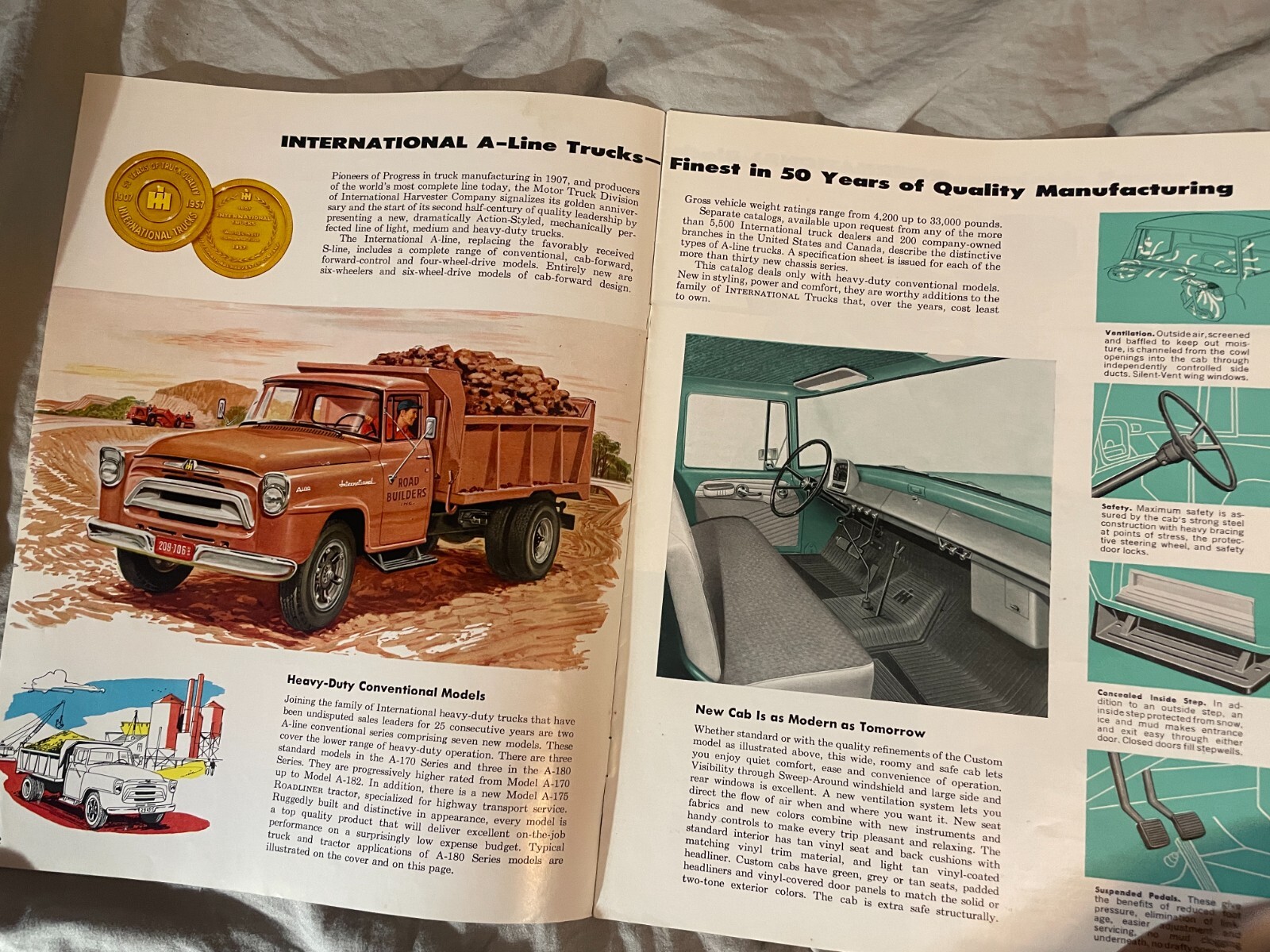 International Harvester A-Line Heavy Duty Trucks For 1957 Brochure A 170 180
