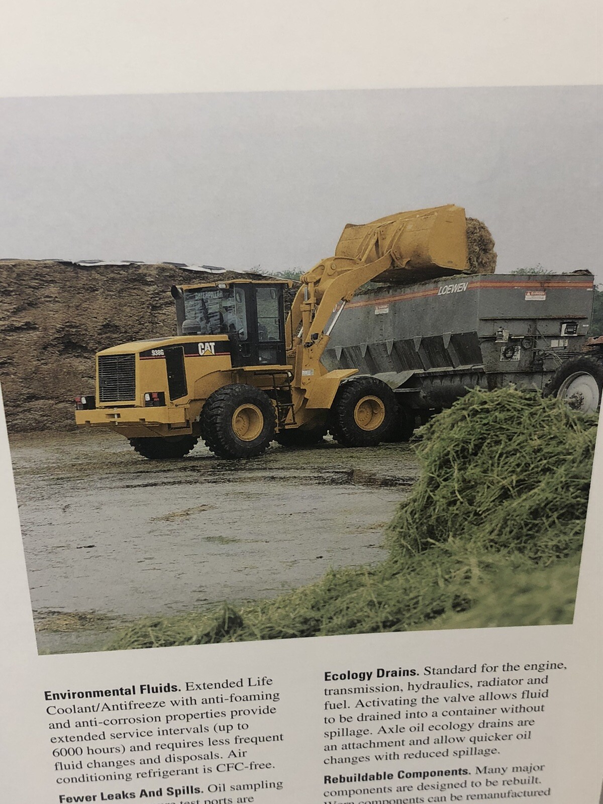 2003 CAT Caterpillar 938G Series II Wheel Loader Specs Sales Brochure