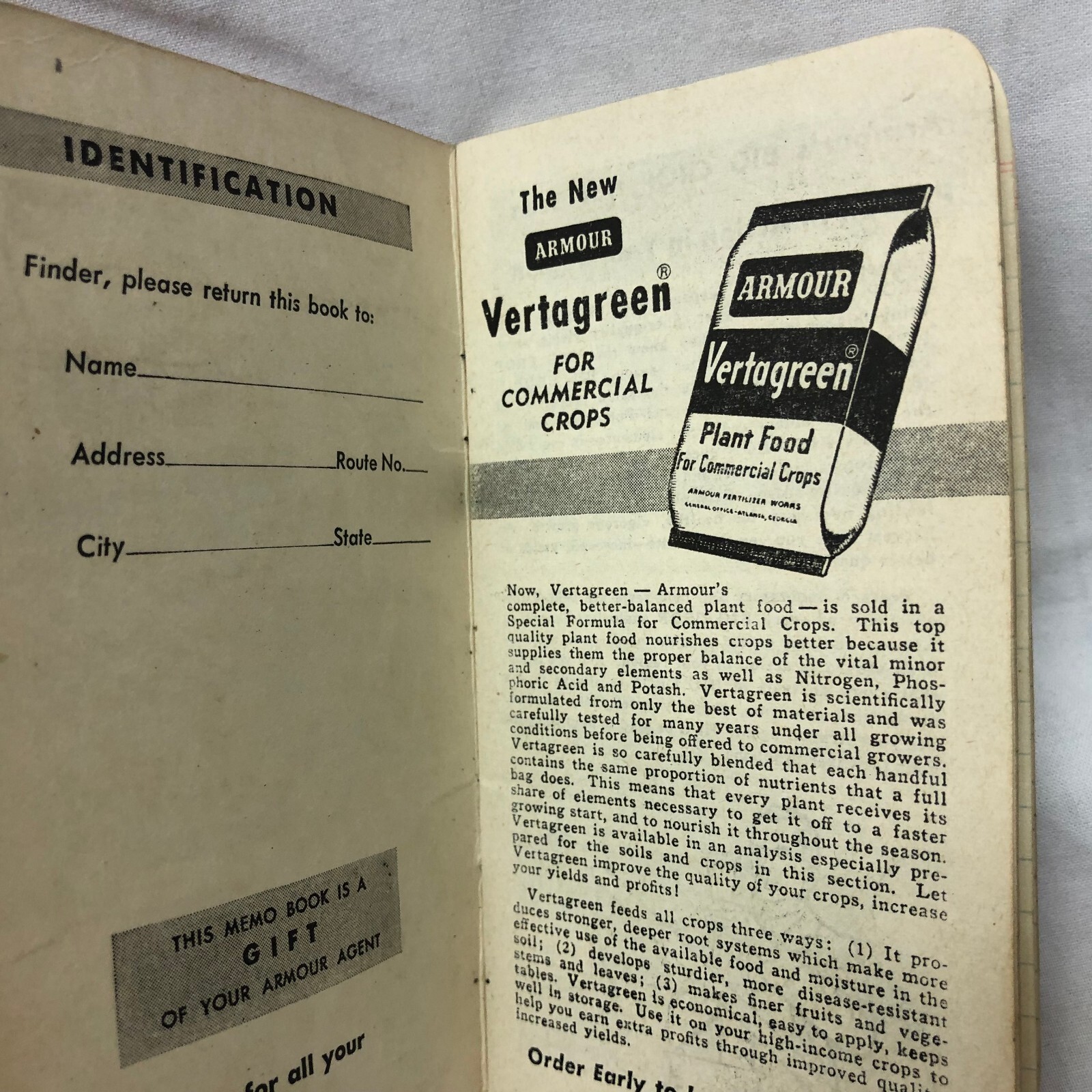 3 Vintage 1953 Farmers Pocket Notebooks Advertising Armour Swift’s Funk’s Hybrid