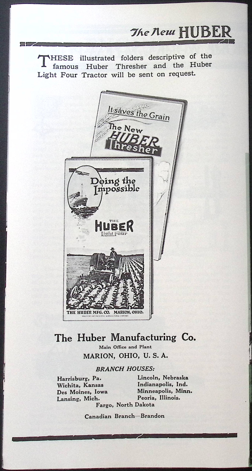 More for Less The New Huber Traction Engine brochure reproduction