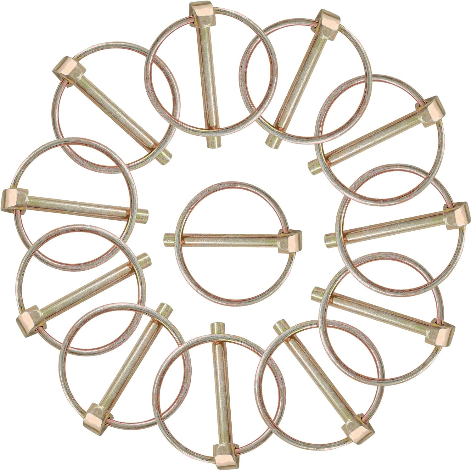 12 PCS Heavy Duty Linch Pin with Ring, 3/16″ X 1-1/2″ Linch Pins for Trailer Tro