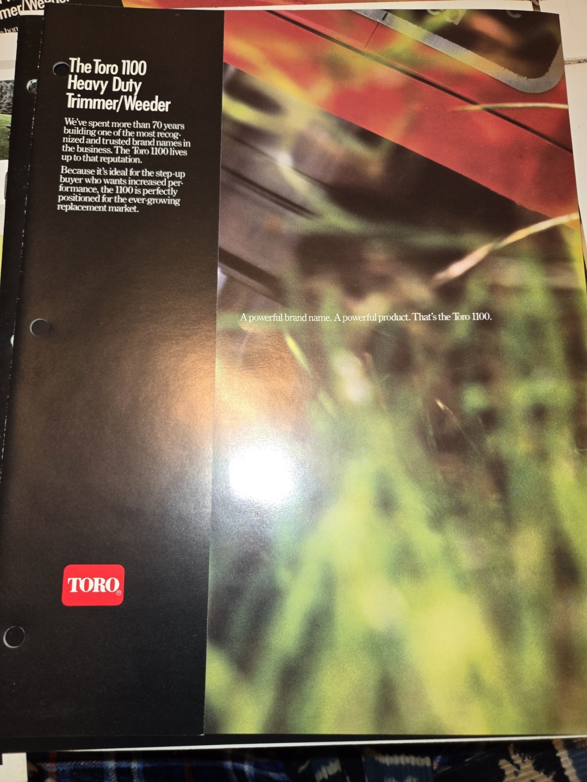 1987 TORO DEALERSHIP ADVERTISING 1987 FULL LINE MOWERS SNOW THROWER TRIMMERS ++