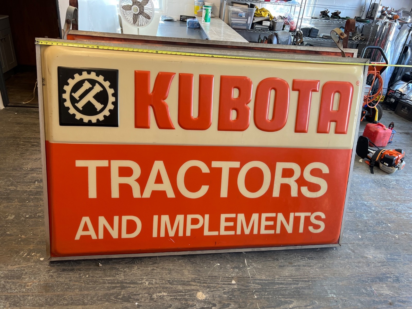 Vintage Kubota Tractors & Implements Sign – Double Sided – Light