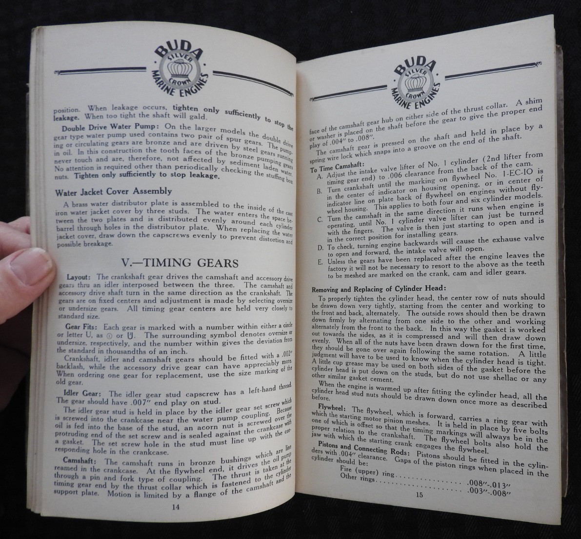 1936 Buda “Silver Crown” Marine Engines Operators Installation Manual ORIGINAL!