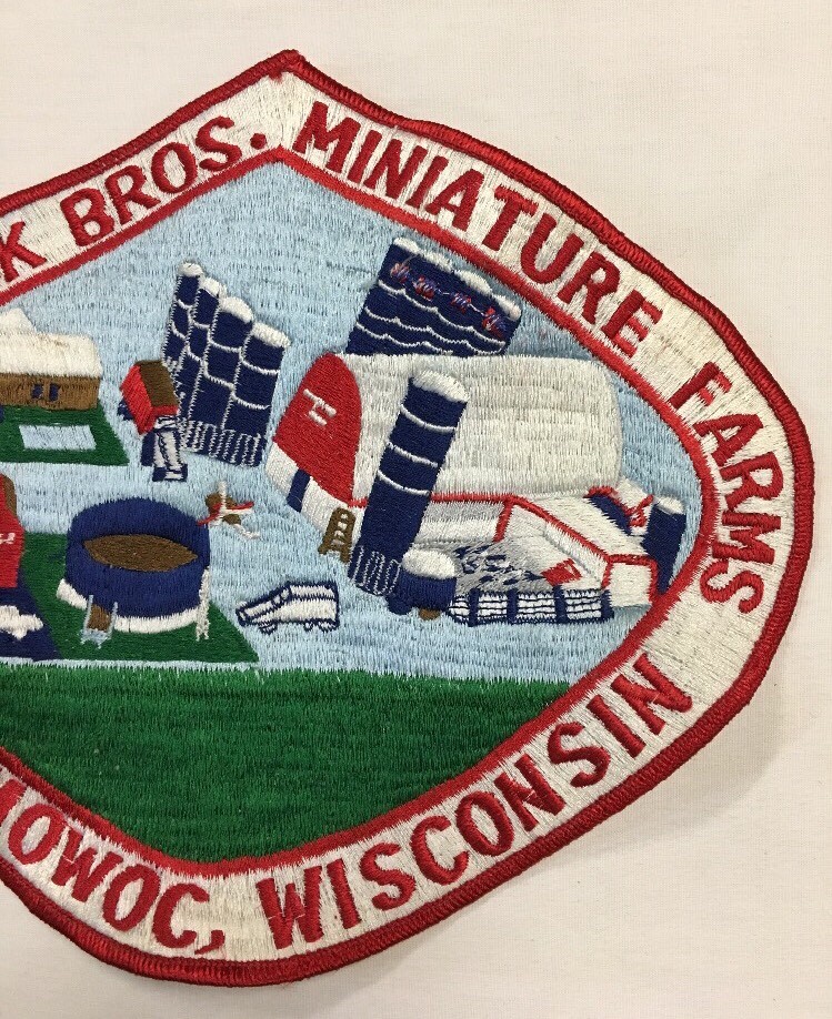 Vintage Patch Fredrick Bros Miniature Farms Oconomowoc, Wi. Large 9″ X 7 1/2″