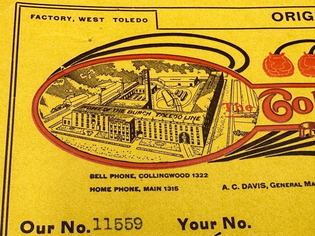 1890 & 1910 TOLEDO PLOW Ohio FARM Advertising Invoice