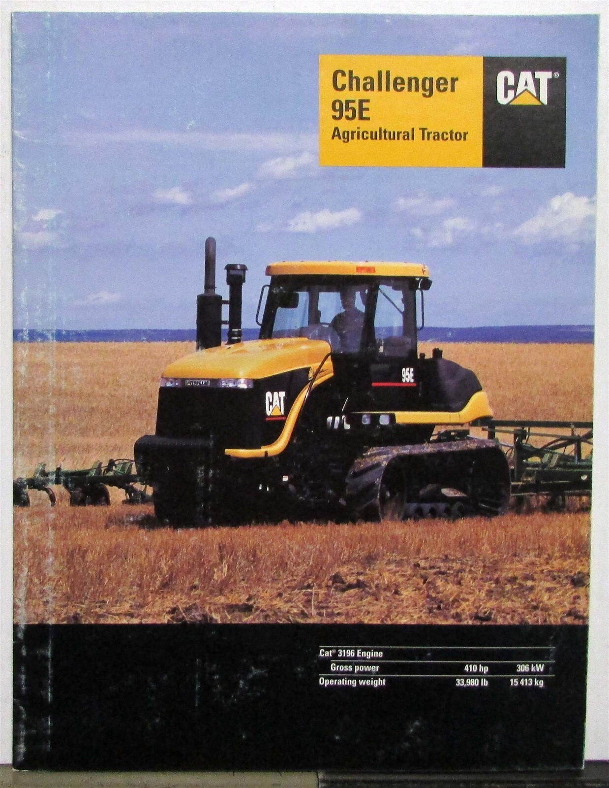 1998 Caterpillar Challenger 95E Articulated Tractor Specs Sales Brochure