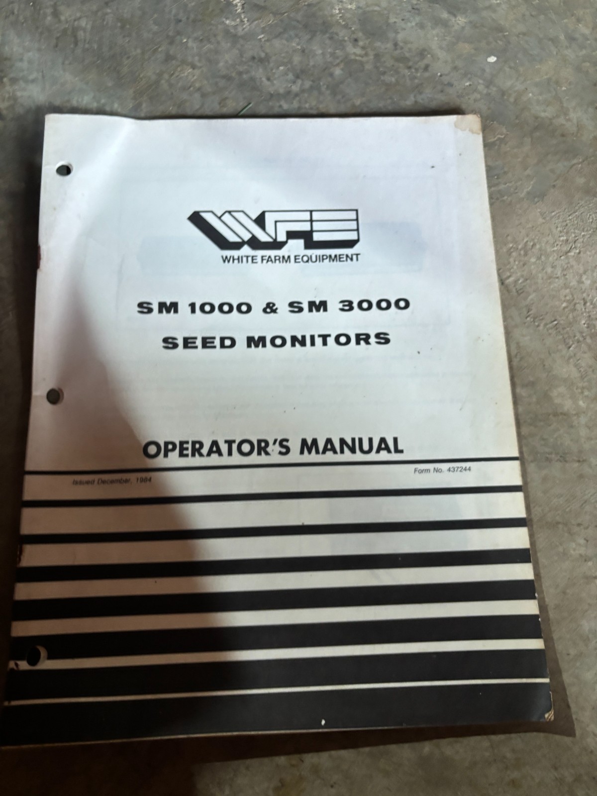 White Tractor SM1000 & SM3000 Seed Monitor Operator’s Manual AMIL26