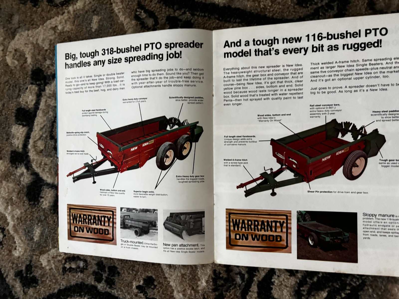 New Idea Manure Spreader For 1972 Brochure DCPA26
