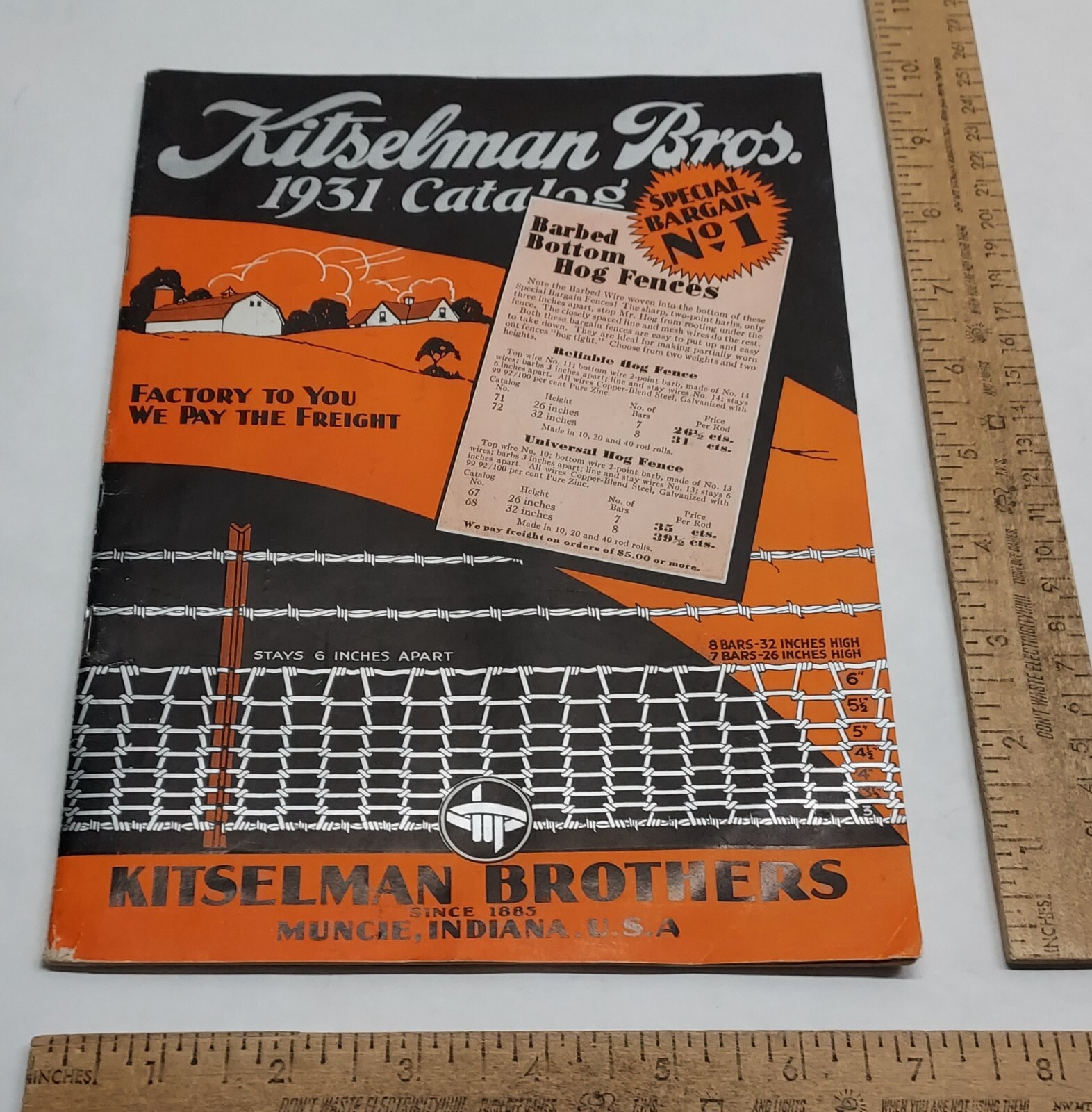 1931 – CATALOG – KITSELMAN BROS. – Fencing / Wire – listing #7378